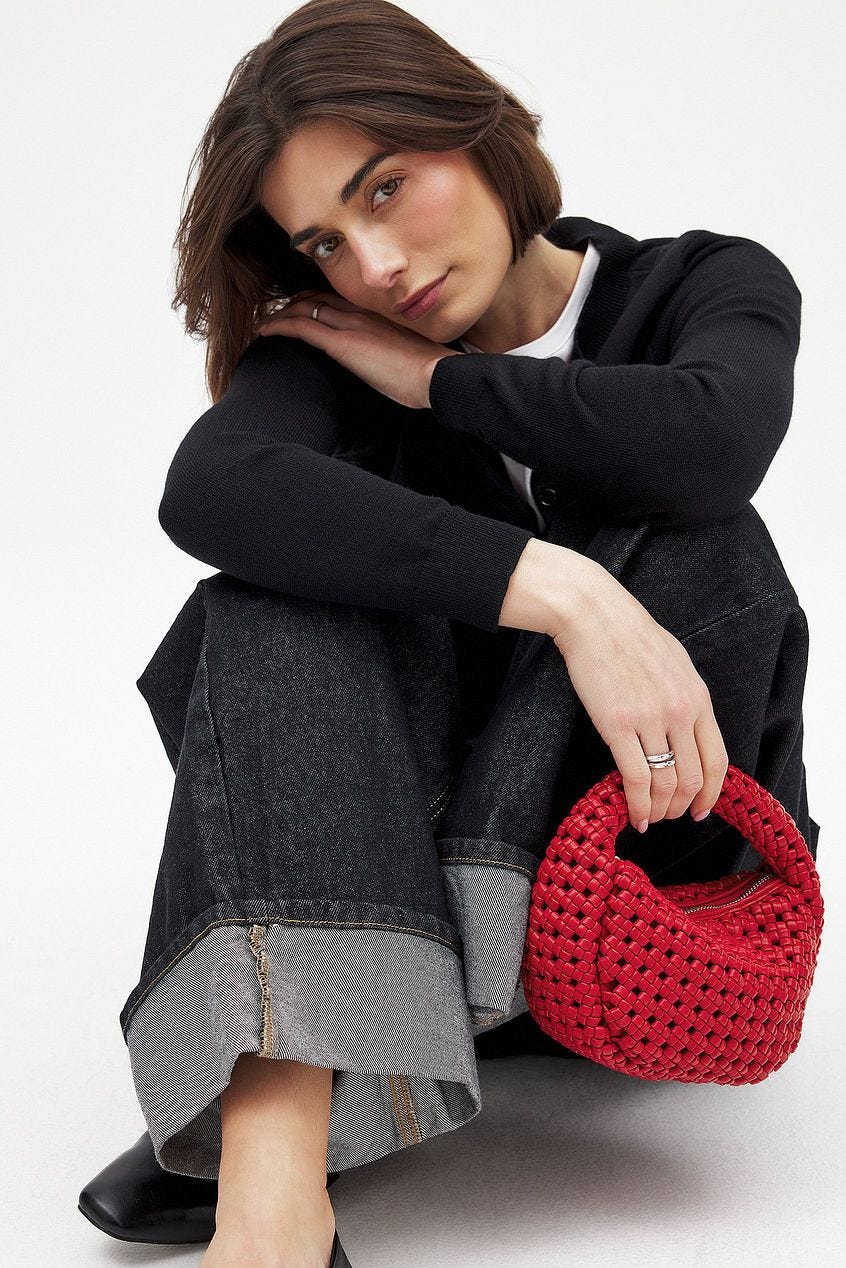 The Red Woven Mini Bag