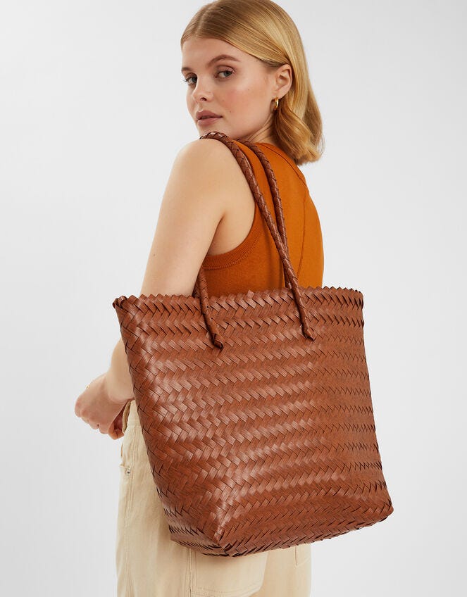 The Brown Woven Tote