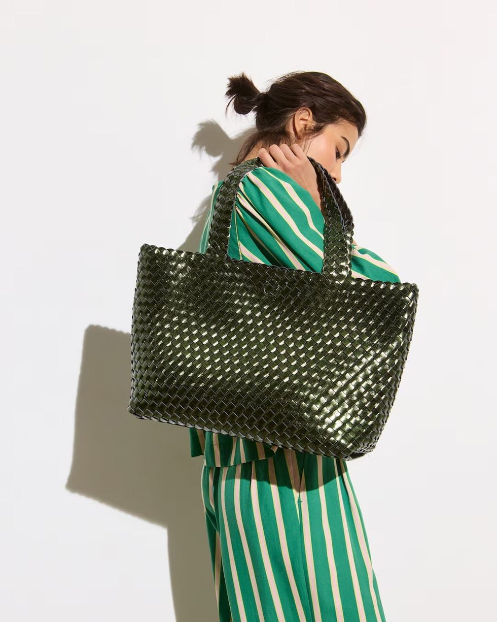 The Metallic Woven Tote