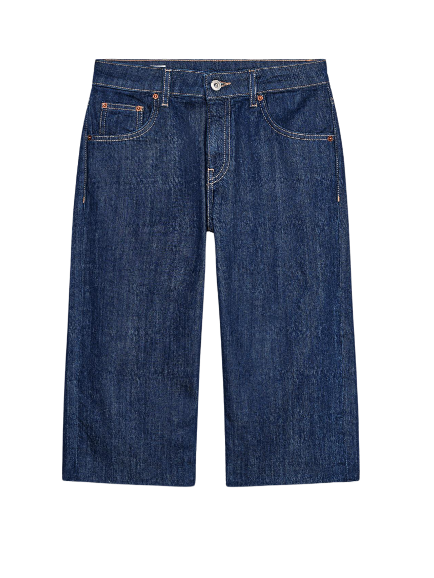 Bermuda Denim Trf Capri Vita Media