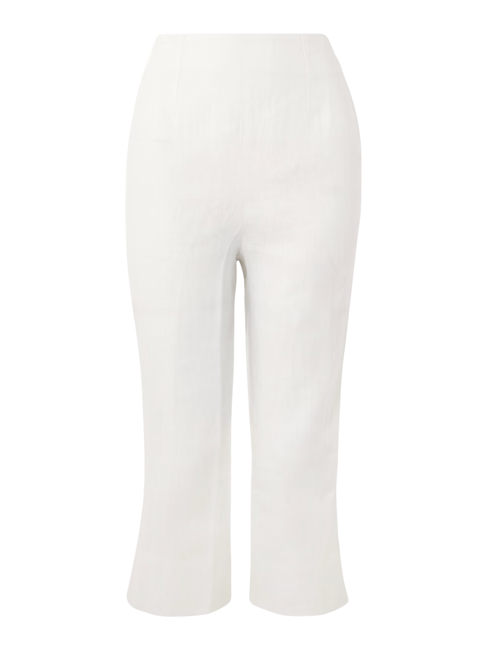 Pantaloni cropped slim-fit in lino Capri