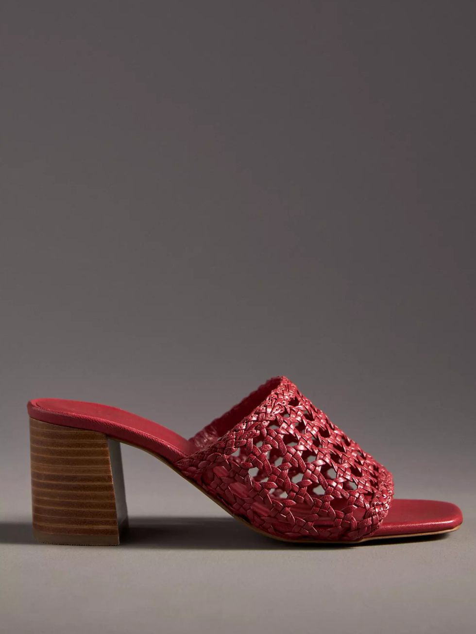 The Red Woven Mule Heels
