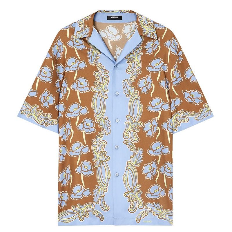 Camisa de seda Barocco Poppies