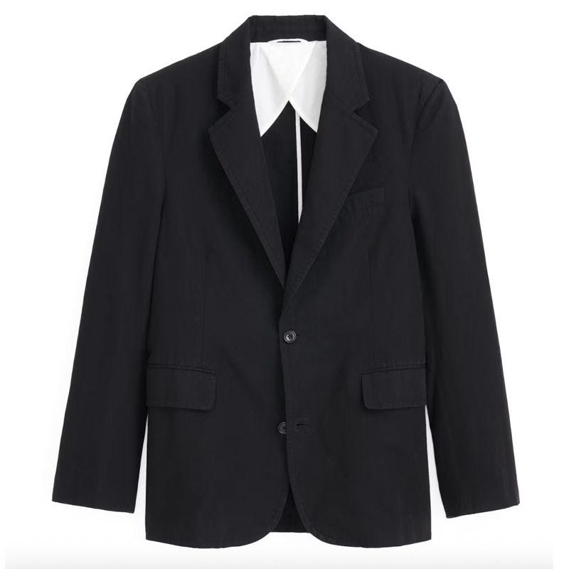 Blazer de algodão e linho Cooper
