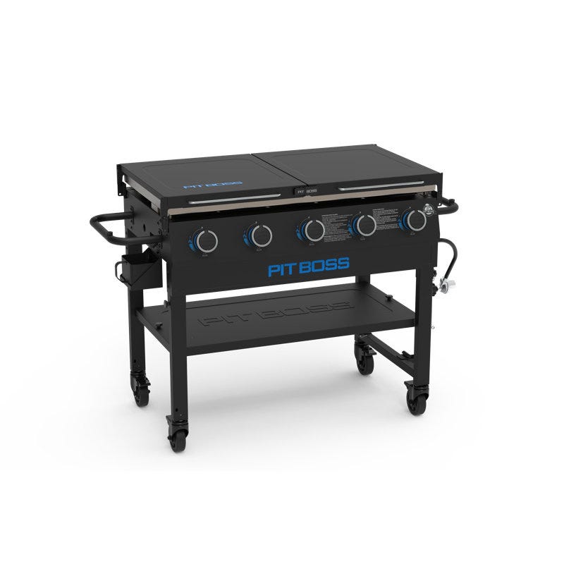 5-Burner Griddle with Folding Shelves