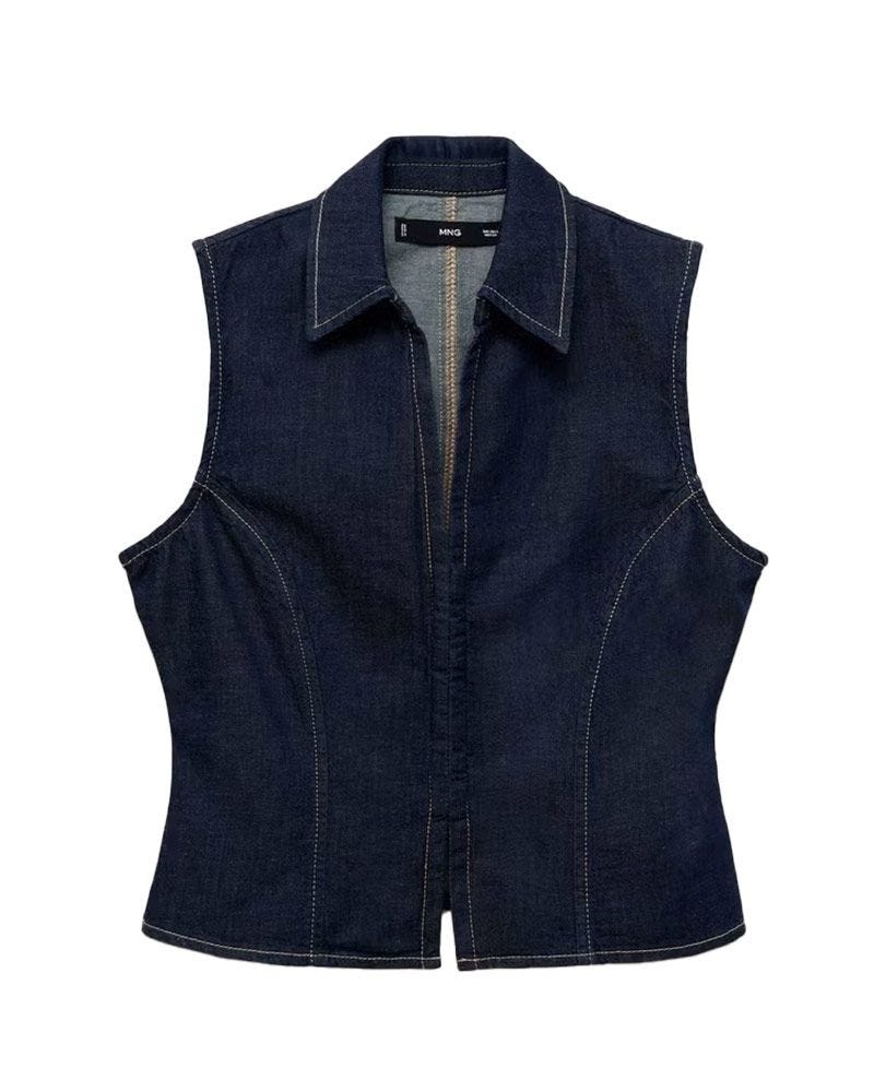 Fitted Denim Top