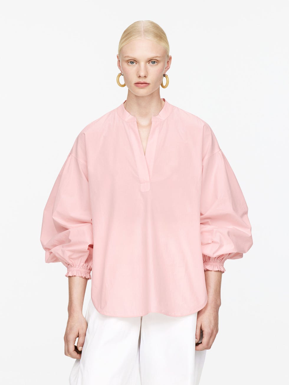 Volume-Sleeve Blouse