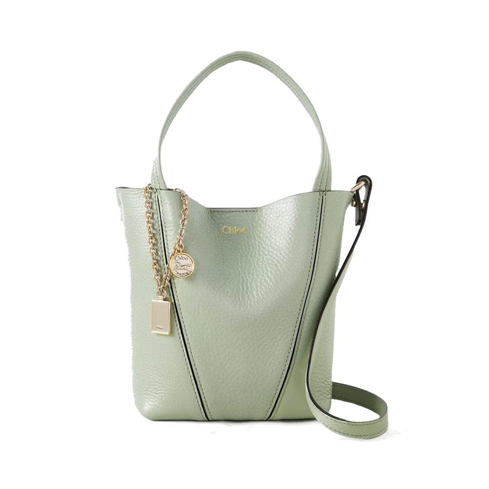 Spin Small Textured-Leather Tote