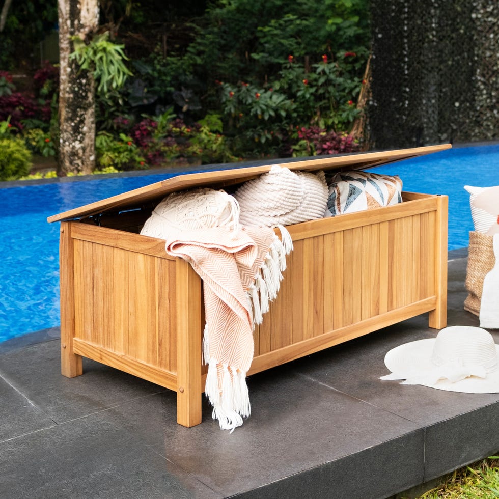 Teak Wood Deck Box