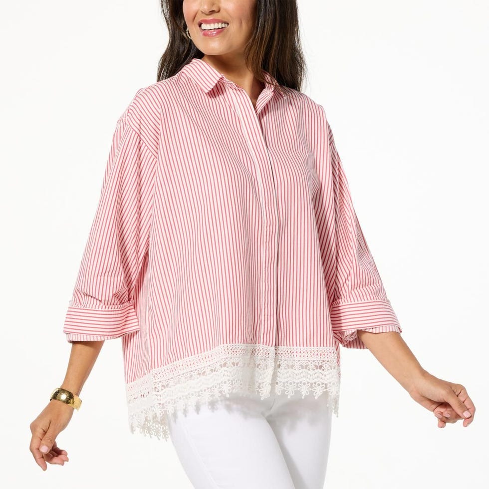 Button Down Shirt With Lace