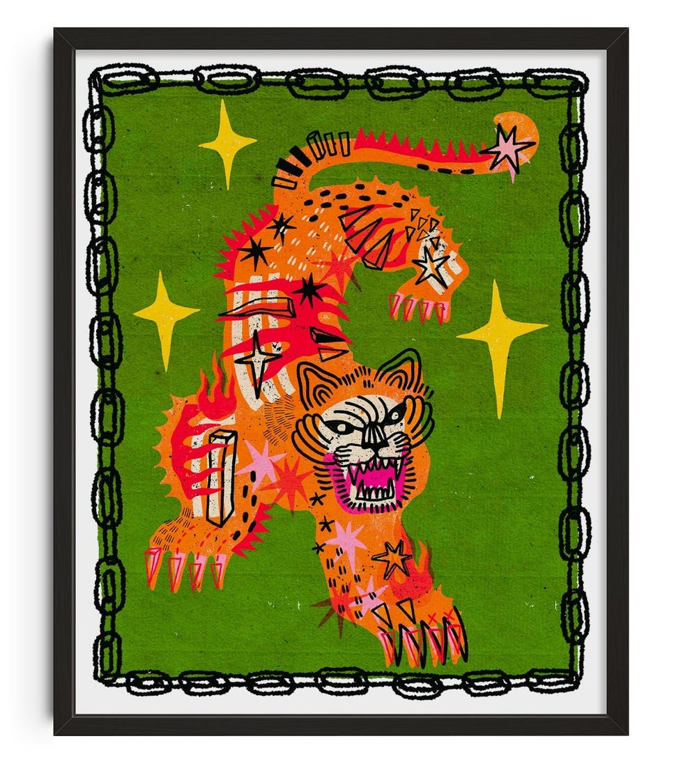 Tigre em Verde