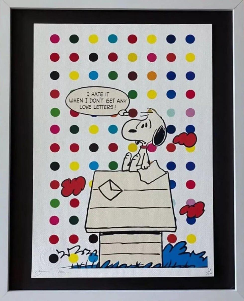 Pop Art Graffiti Snoopy com Certificado de Autenticidade