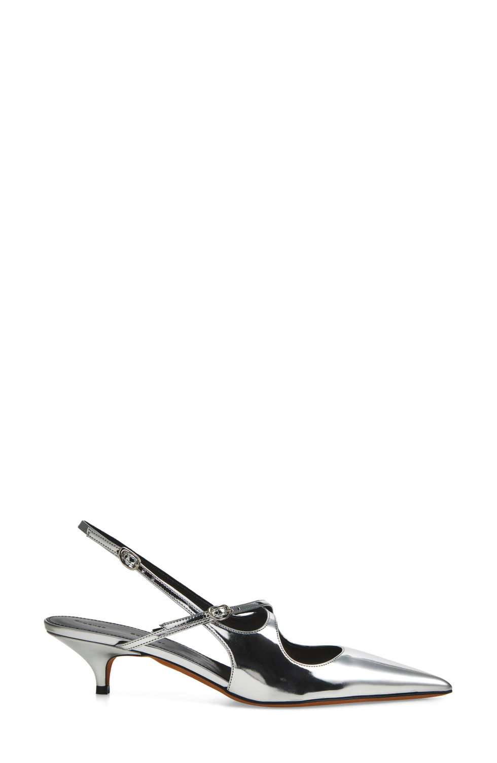 Crossover Kitten Heel Slingback Pump