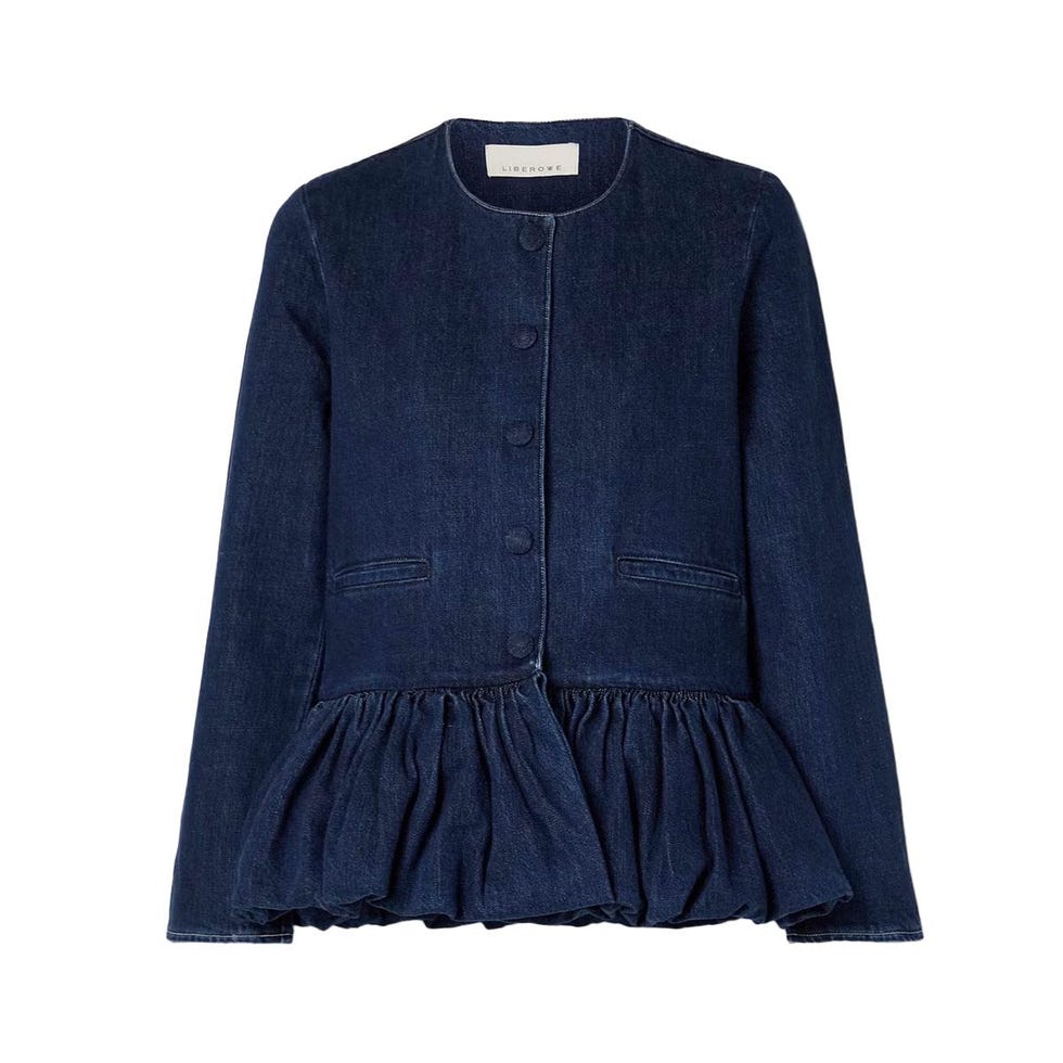 Denim Peplum Jacket