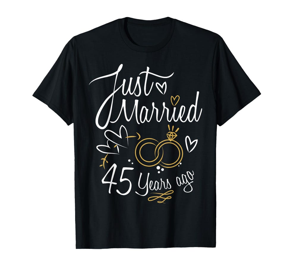 Cool T-shirt for 45th Wedding Anniversary