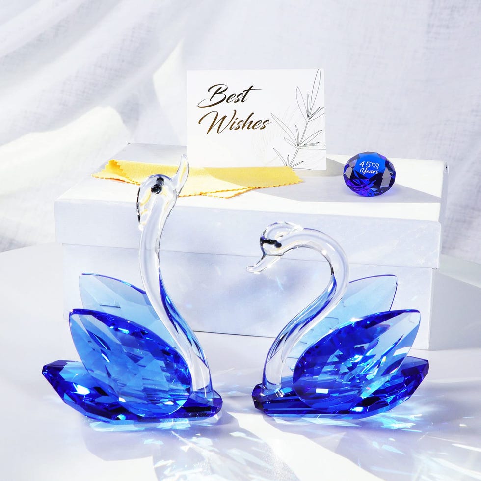 45th Anniversary Crystal Swans