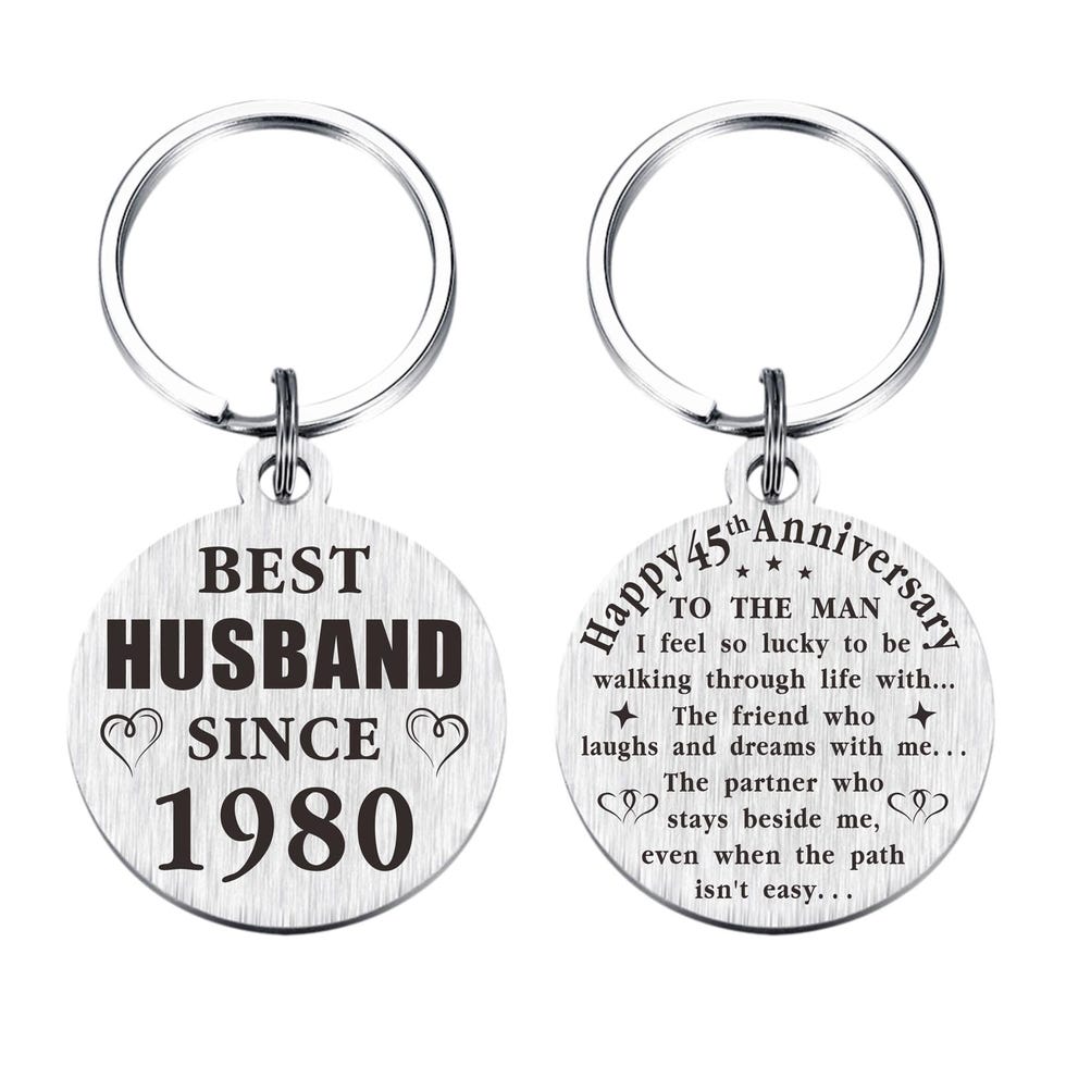 45th Wedding Anniversary Keychain