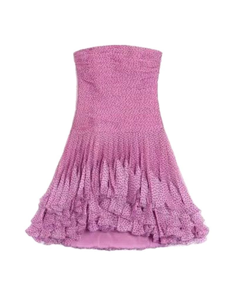 Plusdepois-Print Chiffon Dress