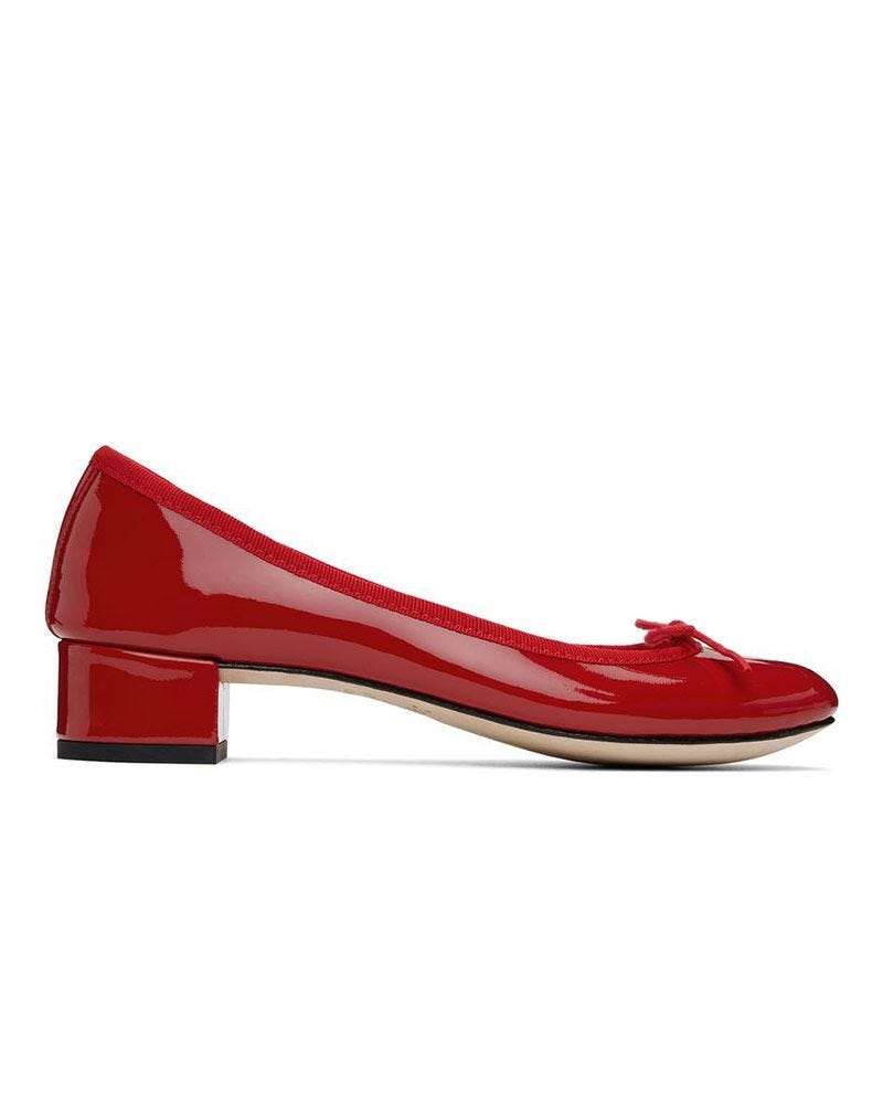 Red Camille Ballet Heels