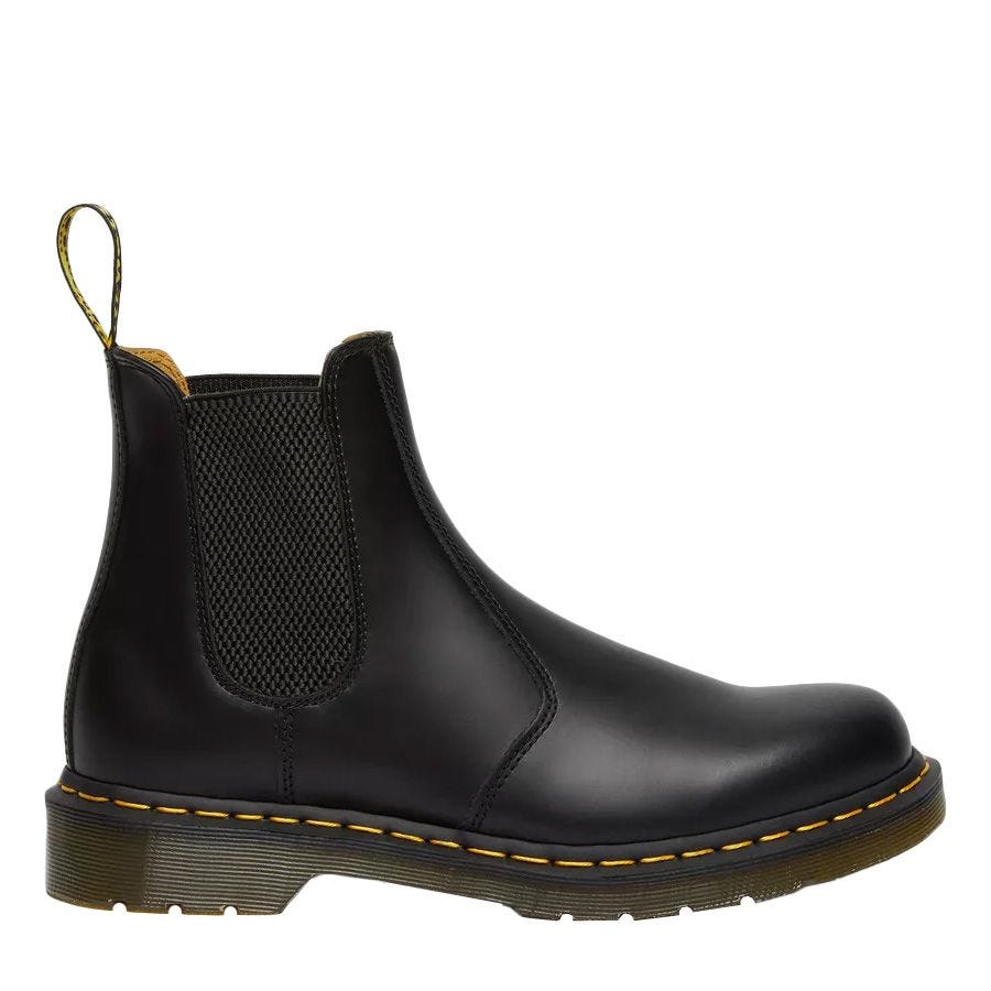  2976 Yellow Stitch Smooth Leather Chelsea Boots