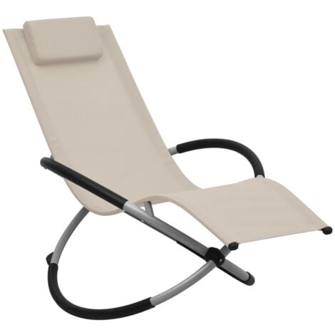 Tumbona para niños acero color crema