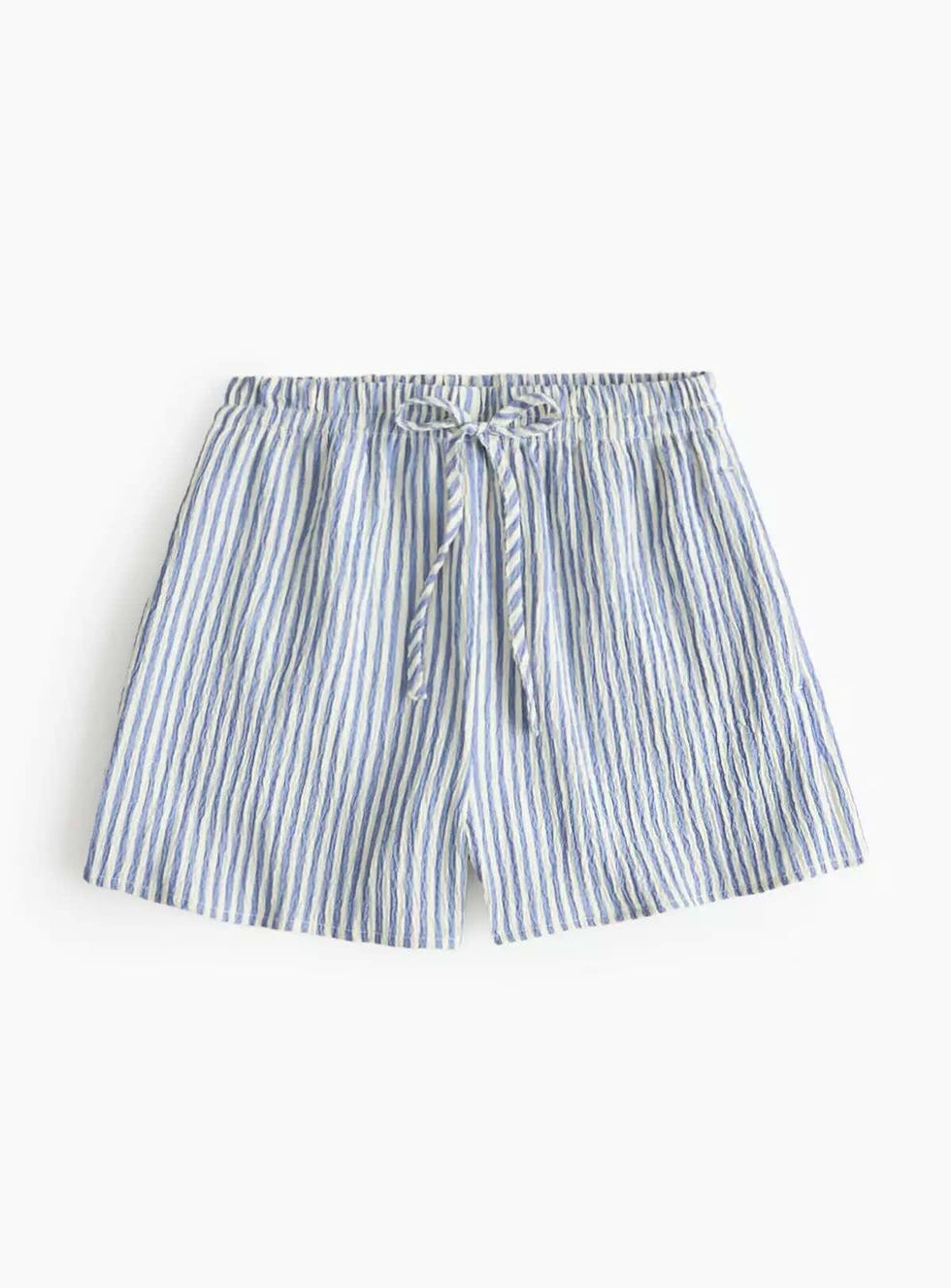 Blue Stripe Drawstring Shorts