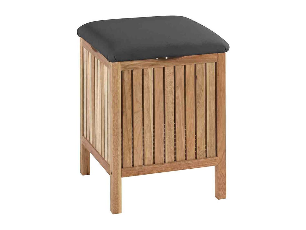 Taburete de baño para guardar la ropa