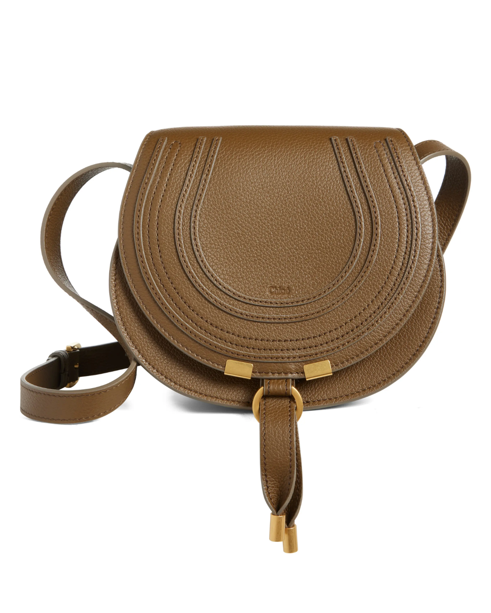 Bolsa transversal pequena de couro Marcie
