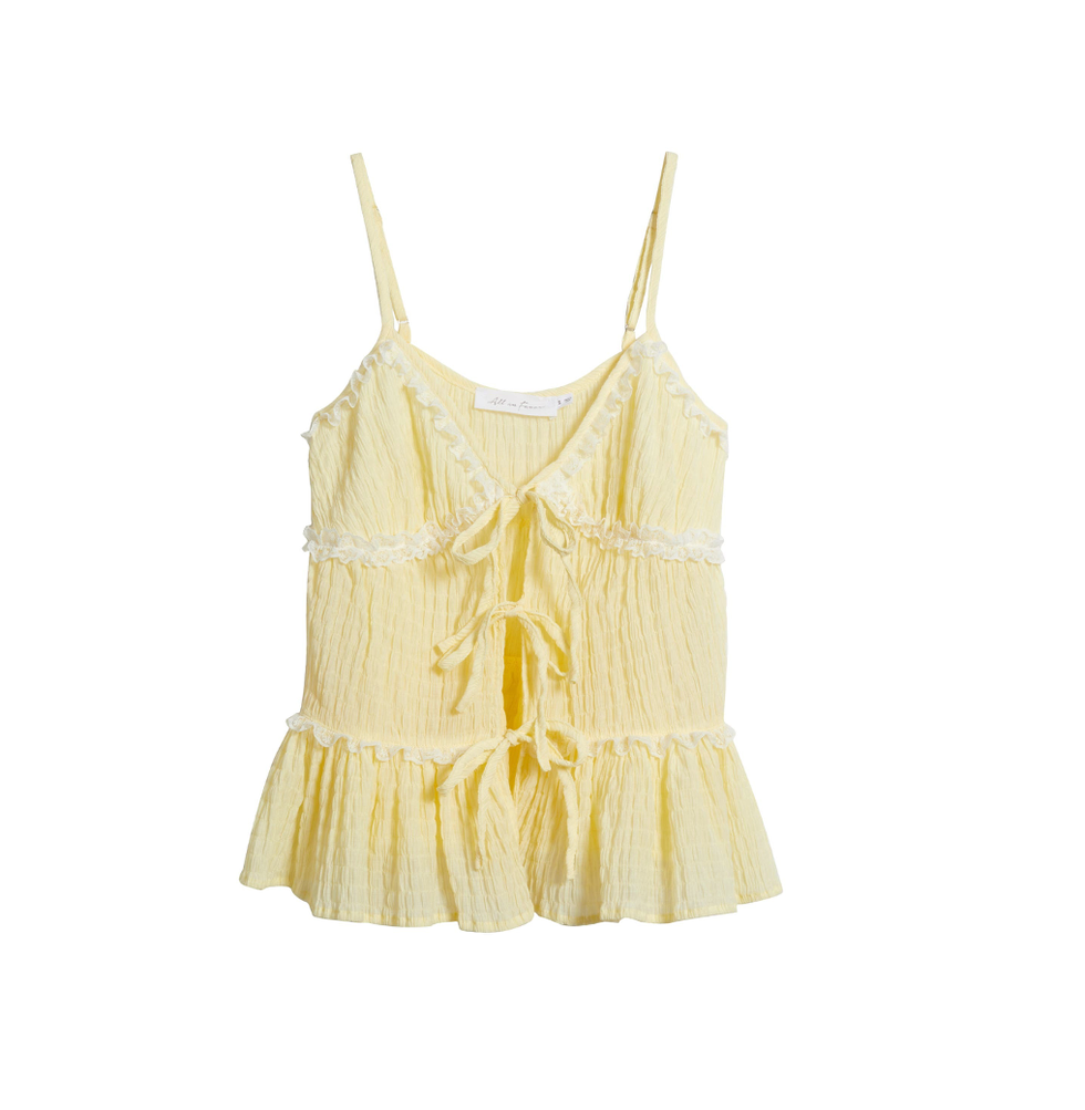 Önü Bağcıklı Dantel Babydoll Atlet