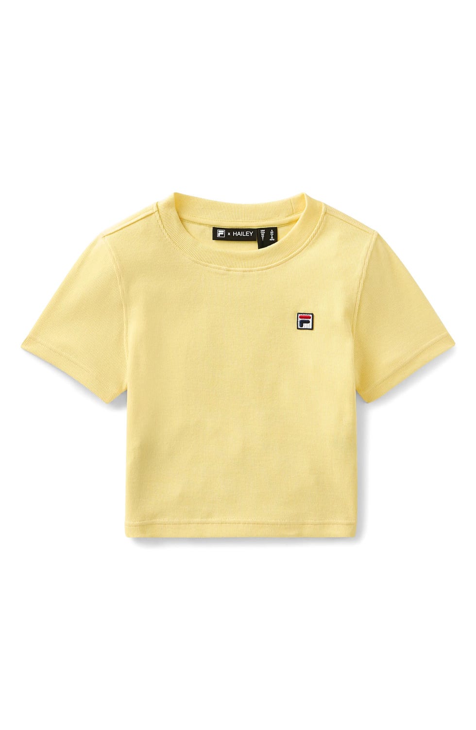 x Hailey Camiseta de algodão elástico canelado para bebê