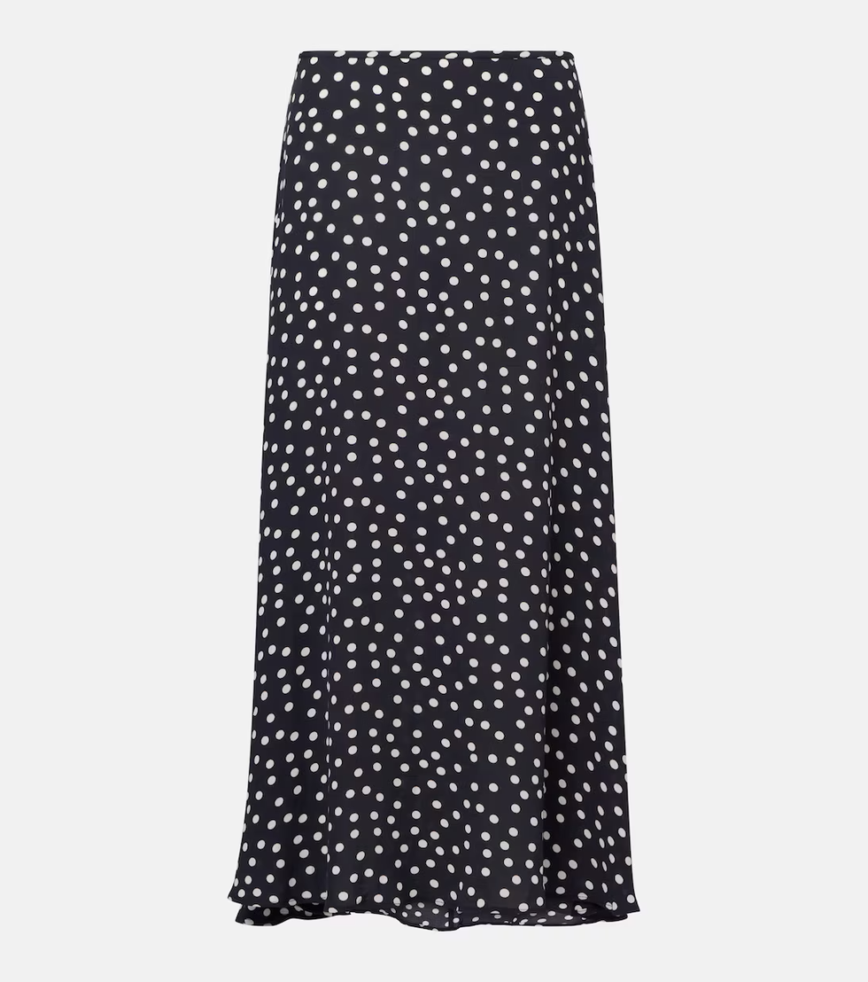 Areza Polka-Dot Midi Skirt