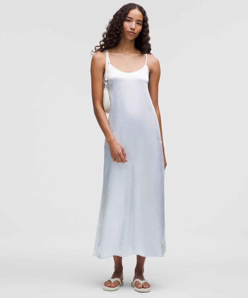 Vestido longo de cetim