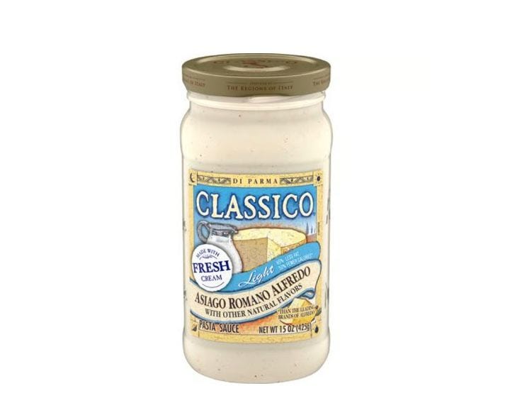 Light Creamy Alfredo Pasta Sauce