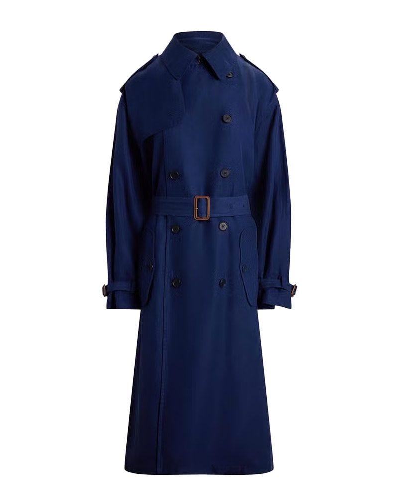 Silk-Blend Trench Coat