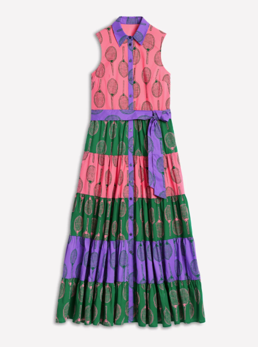 Multi Tiered Shirt Dress Multi, Tennis