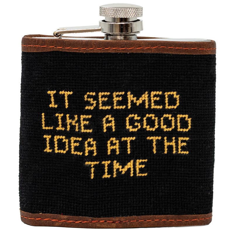 Needlepoint Flask Needlepoint Flask