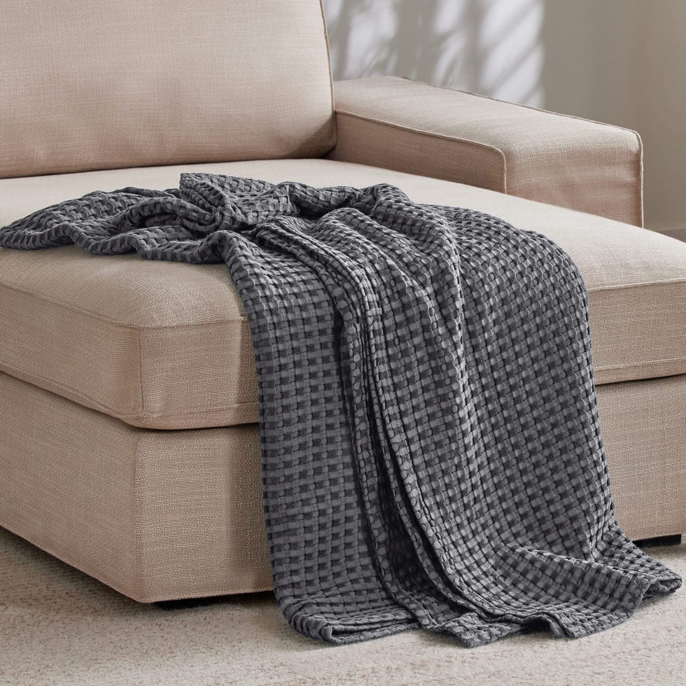 Cooling Cotton Waffle Weave Blanket
