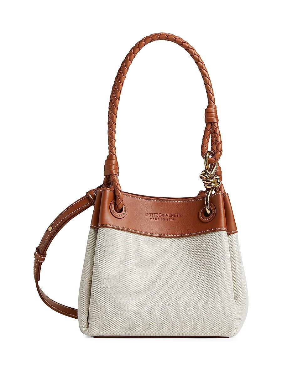 Small Parachute Leather & Canvas Shoulder Bag 