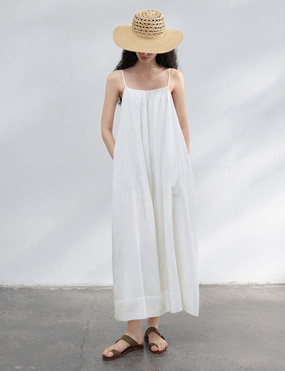 Vestido Midi Branco para o Dia