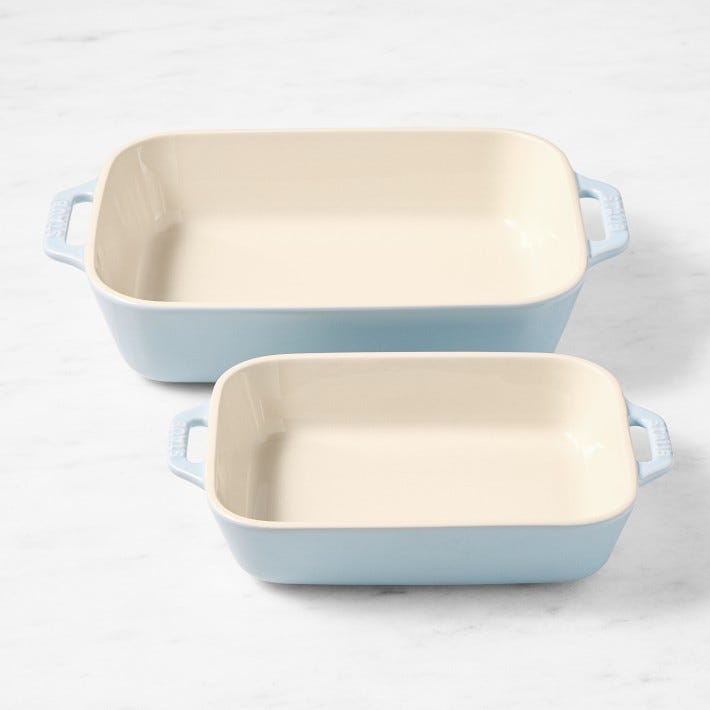 Stoneware Rectangular Baking Dishes, Set of 2