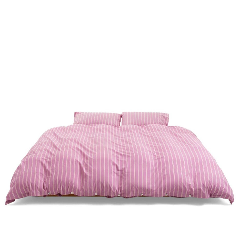 Double Duvet Mallow Pink Stripes