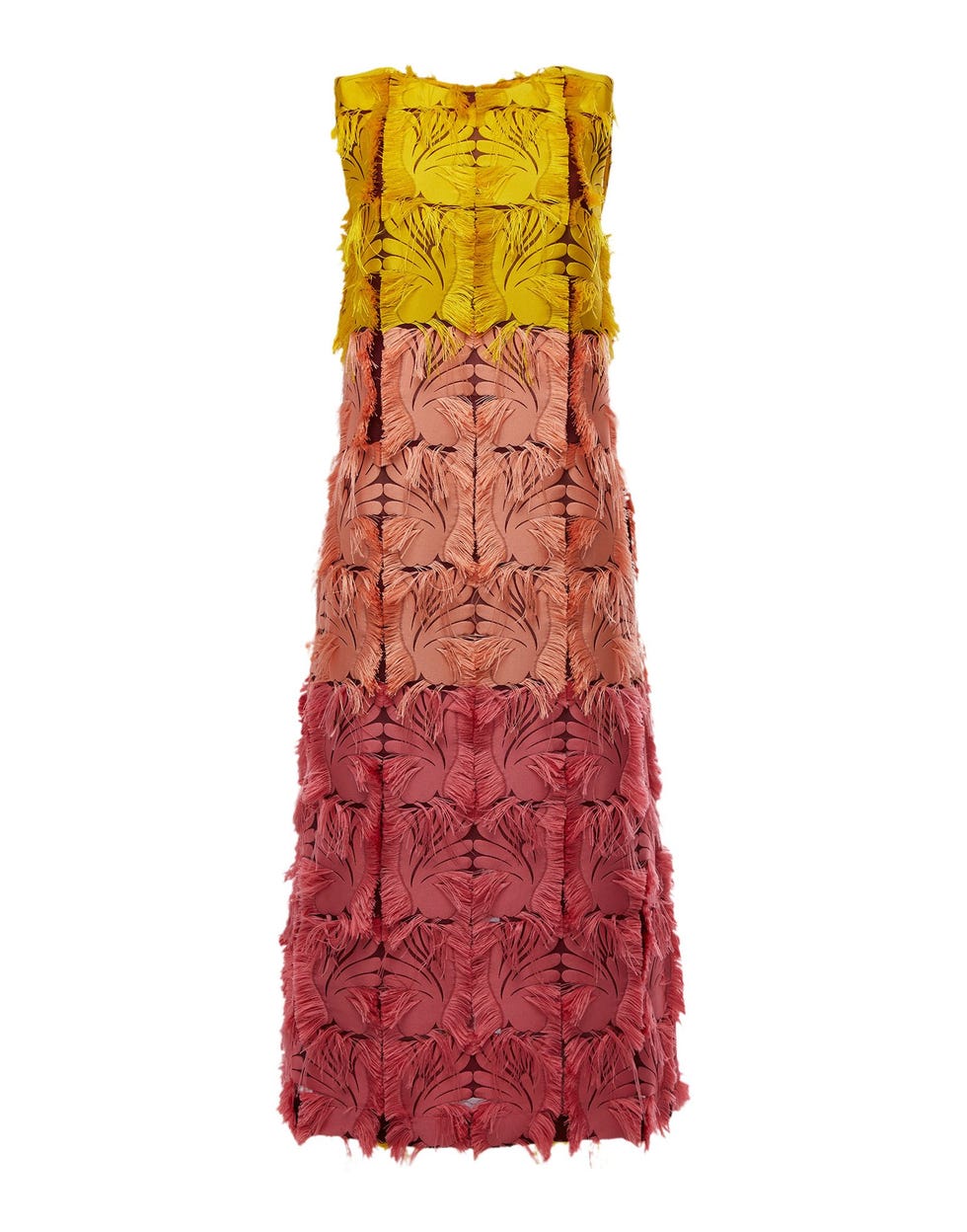 Vestido Columna Jacquard Multicolor