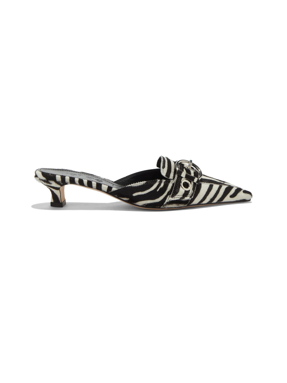 Danielle gespmuiltjes van kalfsleer met zebraprint