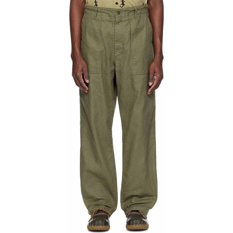 Pantalones de fatiga verdes