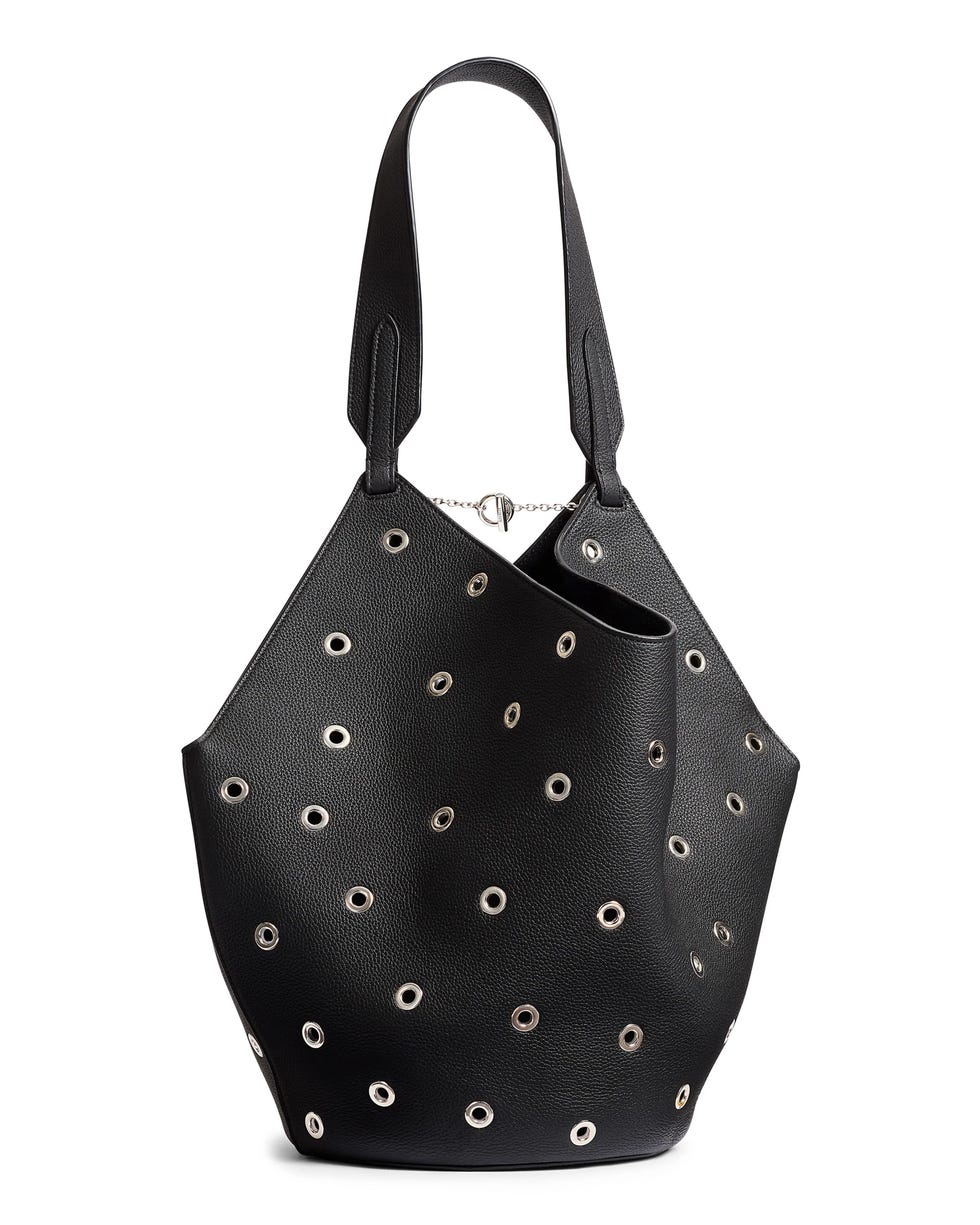 Lotus Grommet Calfskin Tote Bag