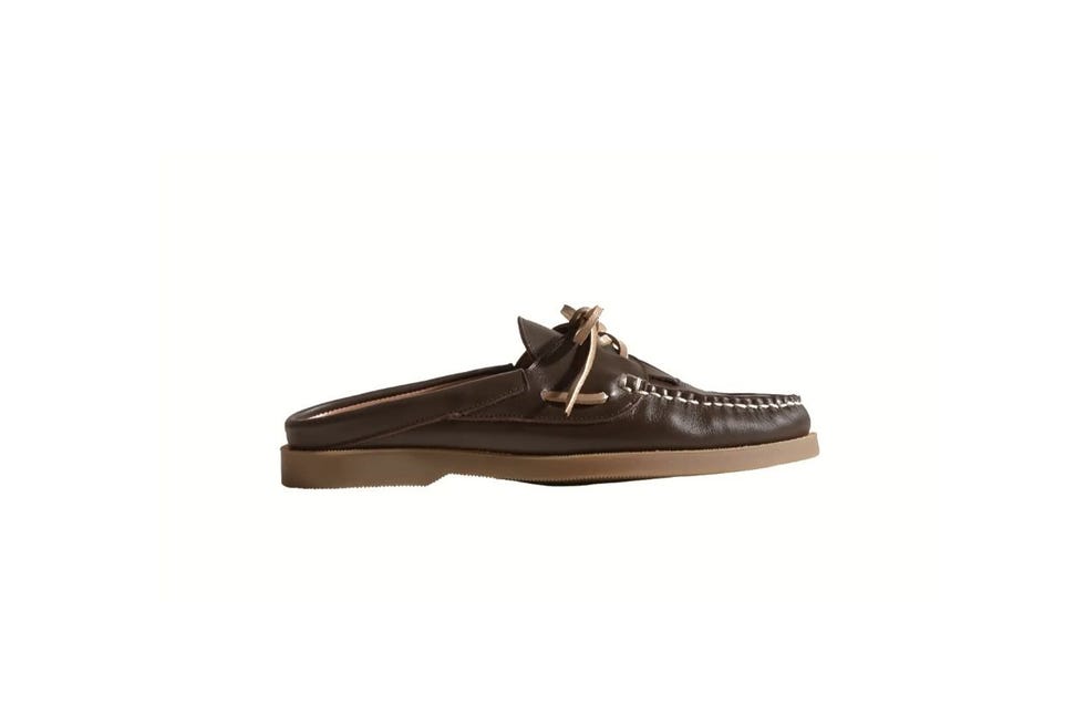 Saler Leather Lace-Up Loafer Mules