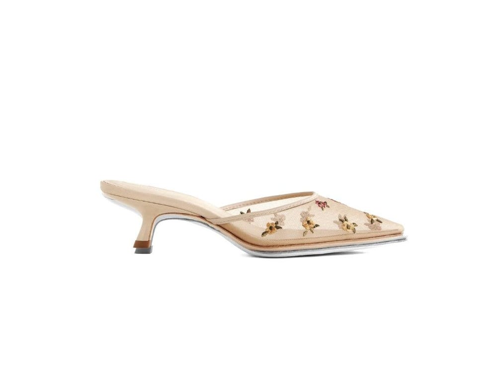 Wilda Pointed Toe Kitten Mule
