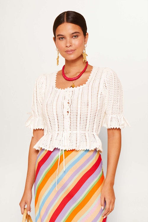 Dominika Knitted Cotton Cardigan
