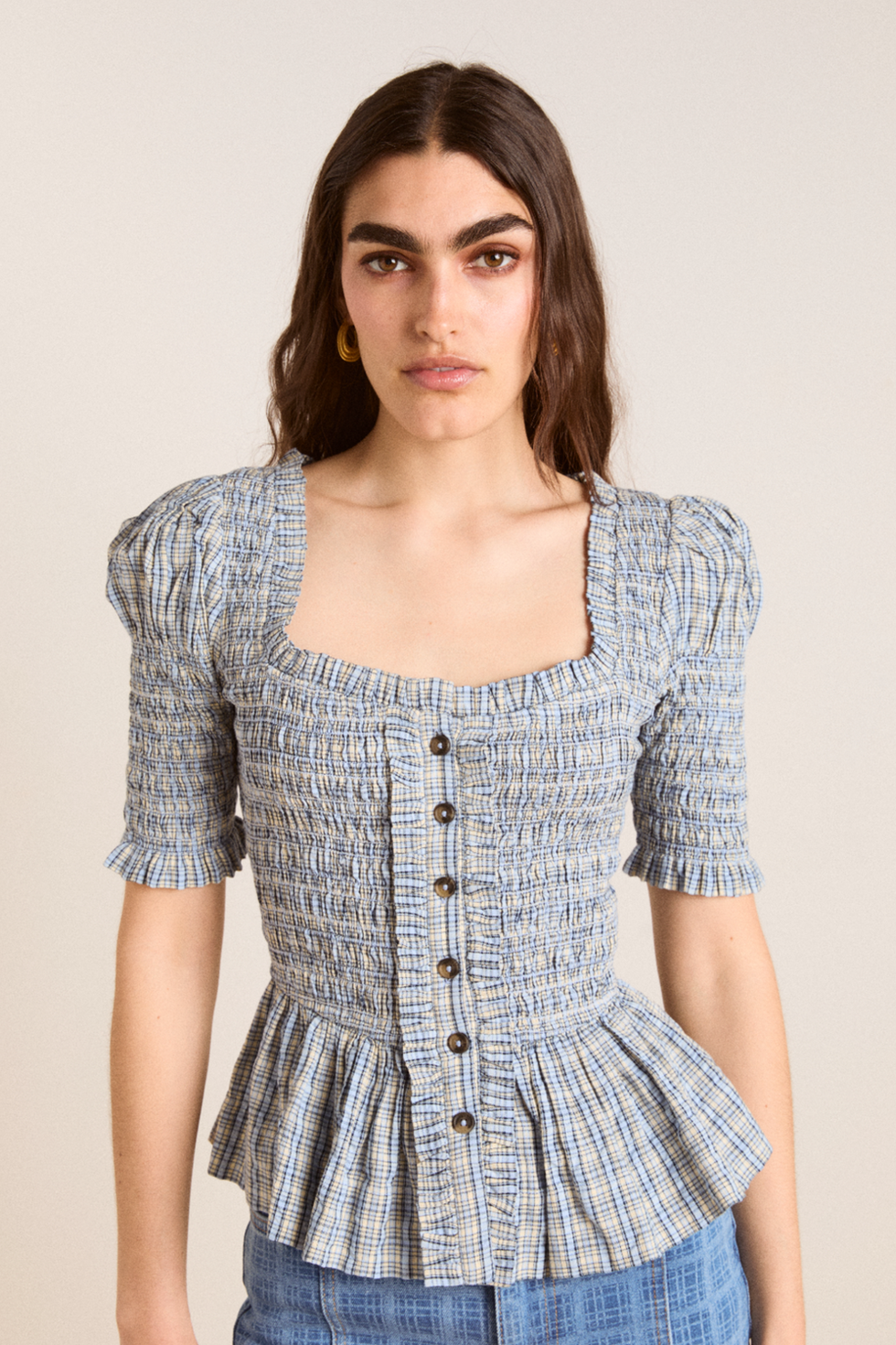 Mansi Shirred Blouse
