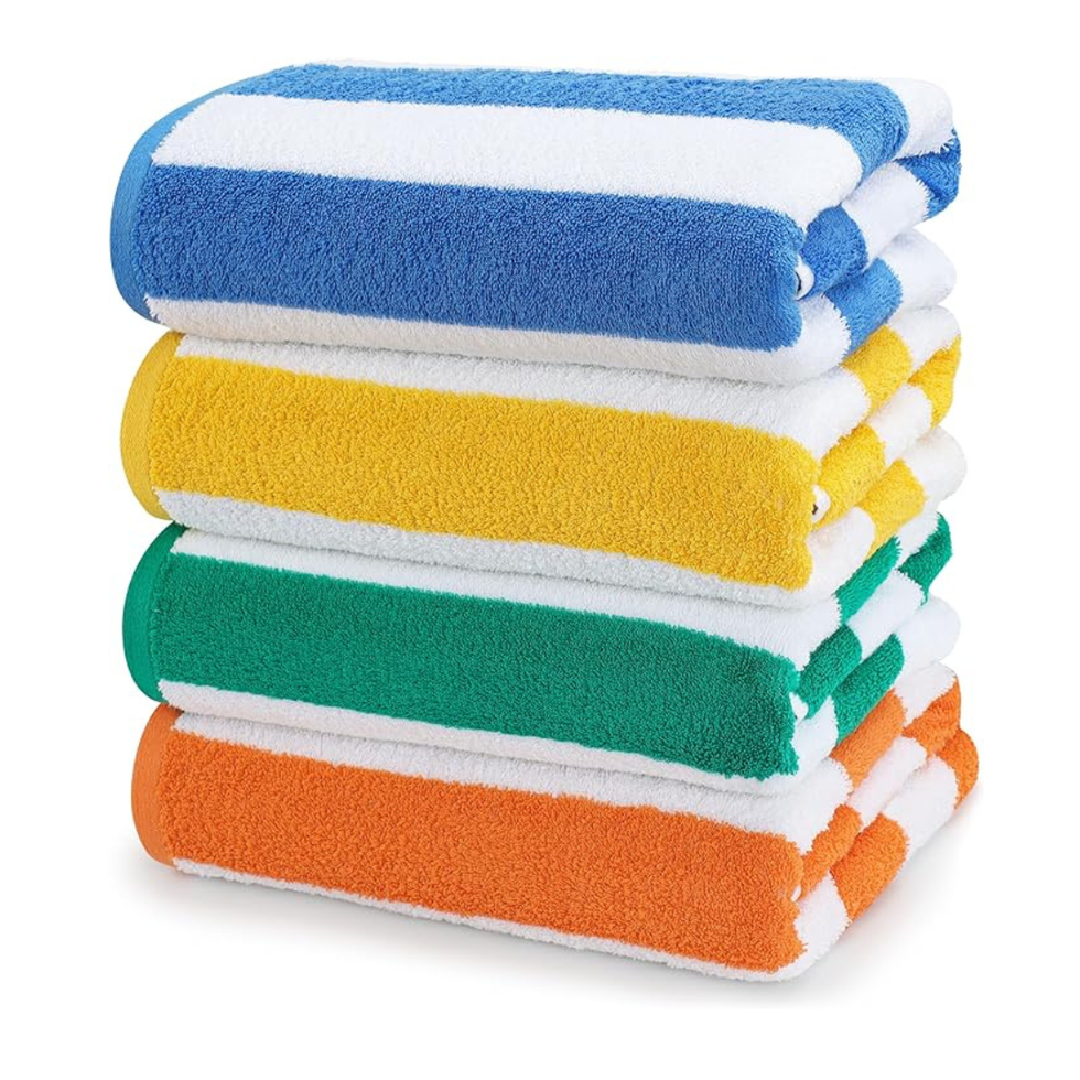 4-Pack Cabana Stripe Beach Towel